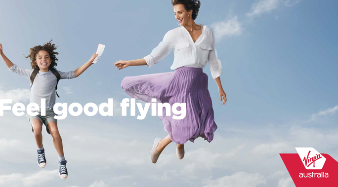 Feel Good Flying photographed by Michael Corridore for Virgin